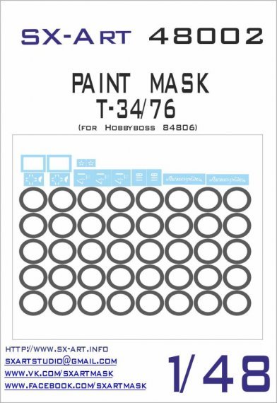 1/48 T-34/76 Painting Mask