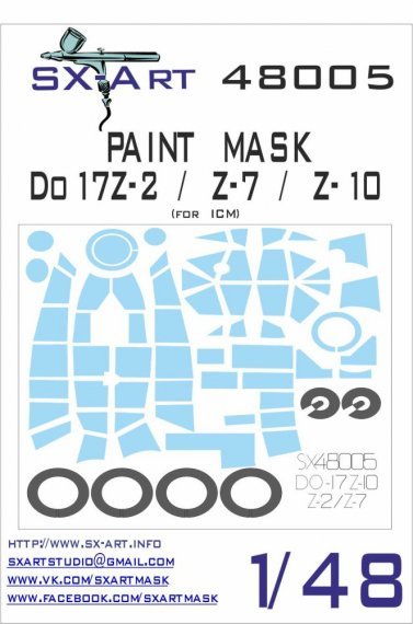 1/48 Do-17Z-2/Z-7/Z-10 Painting Mask