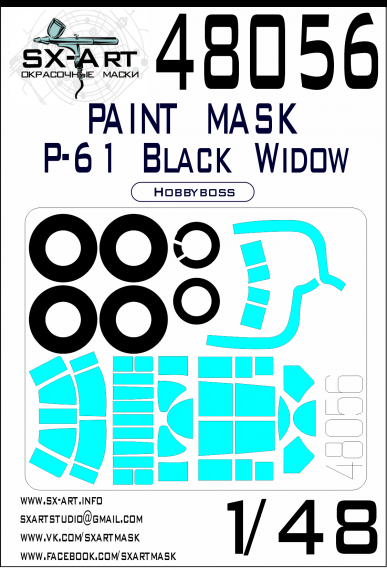 1/48 Paint mask Northrop P-61A Black Widow