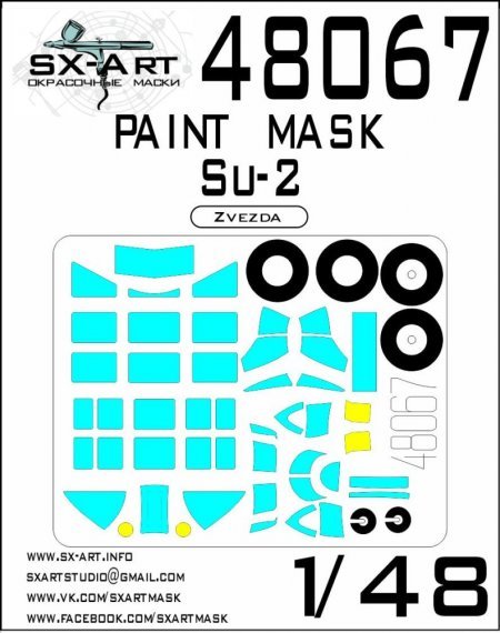 1/48 Sukhoi Su-2 Painting mask