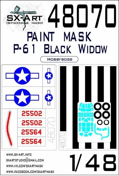 1/48 P-61 Black Widow Painting mask MAX