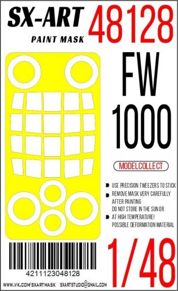 1/48 Paint mask FW 1000 for Modelcollect