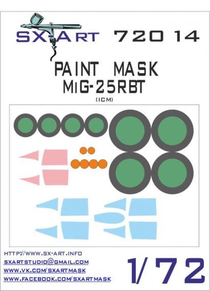 1/72 MiG-25RBT Painting Mask