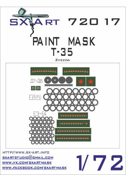1/72 T-35 Painting Mask