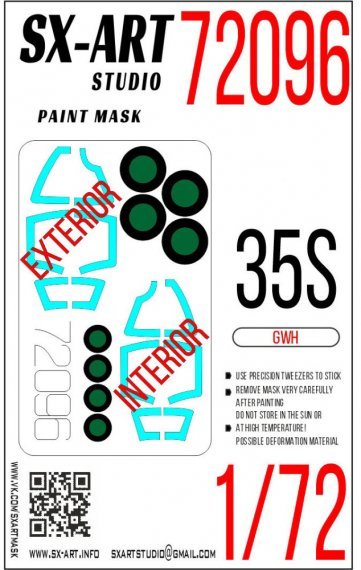 1/72 Su-35S Painting mask