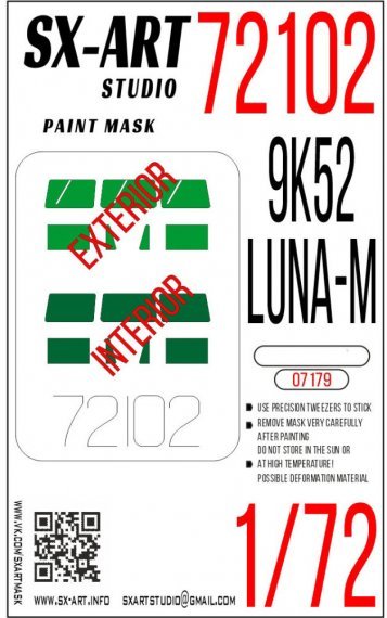 1/72 9K52 Luna-M Painting mask