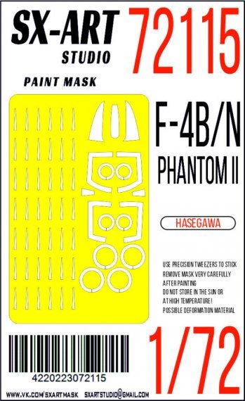 1/72 Paint mask F-4B/N Phantom II