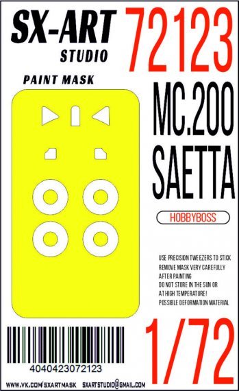 1/72 Paint mask MC.200 Saetta