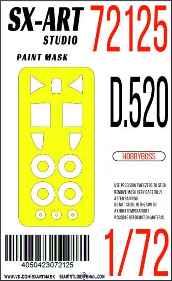 1/72 Paint mask D.520