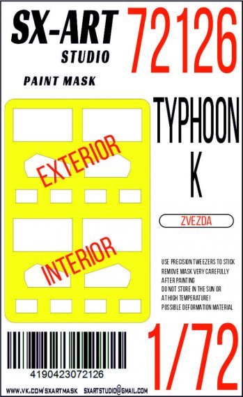 1/72 Paint mask Typhoon-K