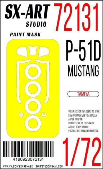 1/72 Paint mask P-51D for Tamiya