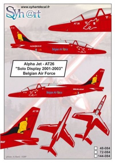 1/144 Alpha Jet AT26 Solo Display 2001-2003 Belgian AF