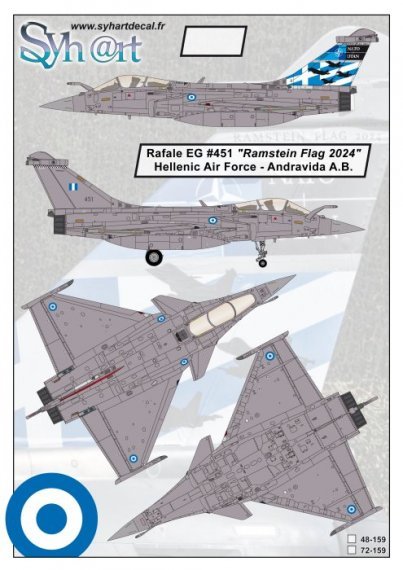 1/48 Hellenic Dassault Rafale Eg Part451 Ramstein Flag 2024