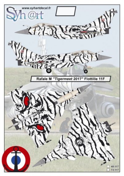 1/72 Dassaut Rafale M Tigermeet 2017 Flottille 11F