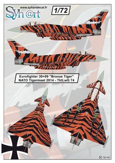1/72 Eurofighter Typhoon 30+09 Bronze Tiger Tigermeet 2014 TaktL