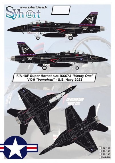 1/72 Boeing F/A-18F Super Hornet 166673 Vandy One VX-9 US Navy