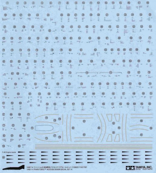 1/48 McDonnell F-4B Phantom Stencil Data Set A.