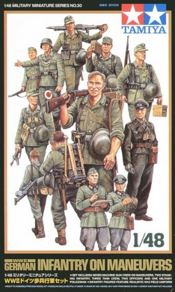 Tamiya German WWII Infantry Figures 1/48 x15