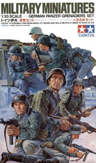 Tamiya 1/35 8 Figurines Grenadiers Panzer WWII