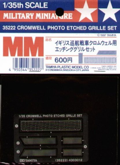 Pi�ces photograv�es Cromwell Mk.IV 1/35 Tamiya