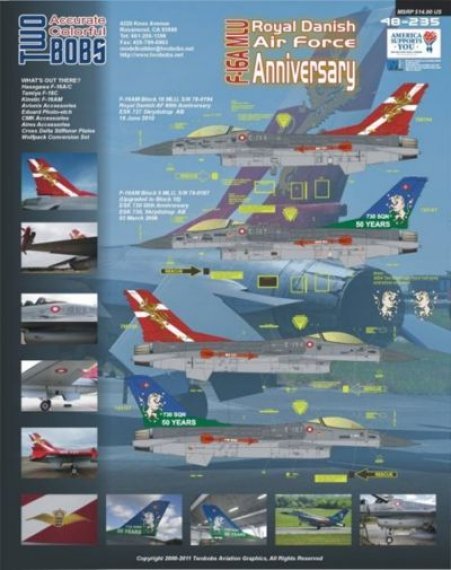 1/48 lockheed-Martin F-16MLU Royal Danish AF Anniversary Vipers
