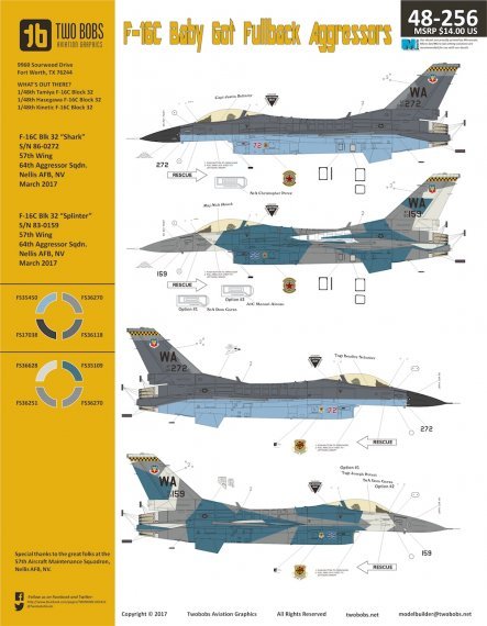 1/48 F-16C Fighting Falcon Baby Got Fullback Aggressors