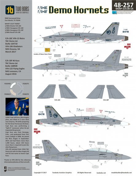 1/48 Boeing F/A-18C-F/A-18F Demo Hornets