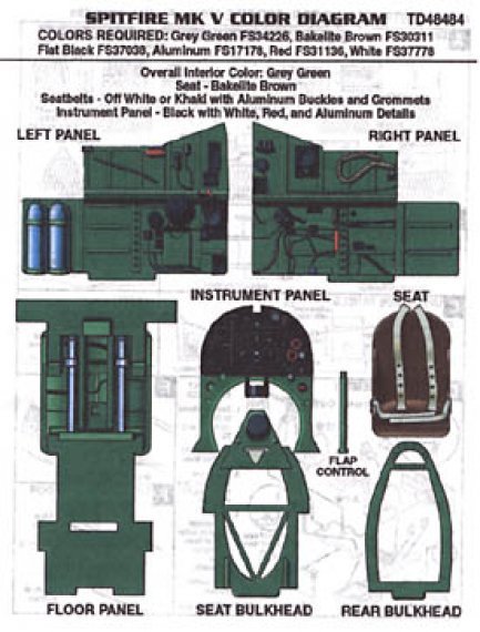 1/48 Spitfire Mk.V Cockpit Detail Set