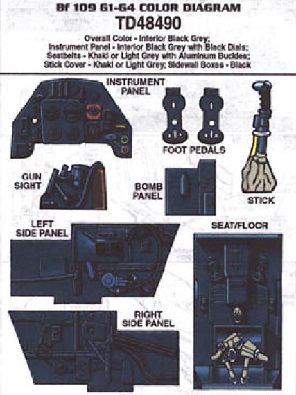 1/48 Bf 109 G1-G4 Cockpit Detail Set