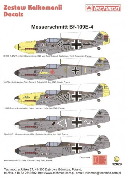 1/32 Messerschmitt Bf-109E-4 Black
