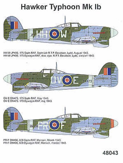 Techmod Hawker Typhoon Mk.Ib Decals 1/48