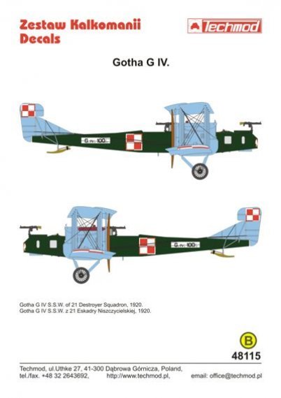 1/48 Gotha G.IV S.S.W. of 21 Destroyer Squadron 1920