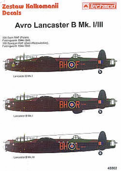 Techmod D�calcomanies Avro Lancaster B Mk.I/III 1/48