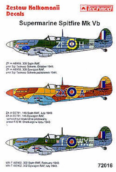 Techmod Decals Spitfire Mk.Vb 1/72