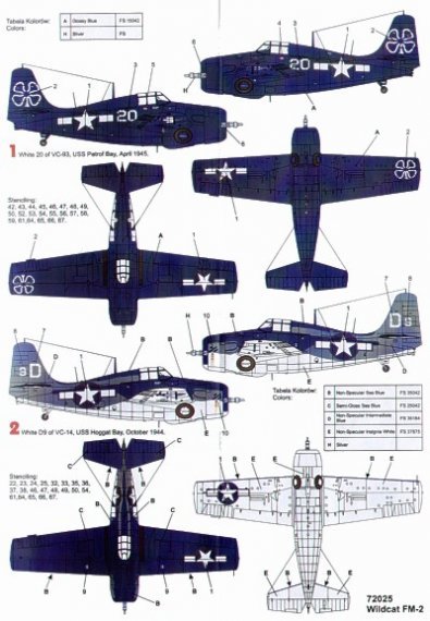 1/72 General-Motors FM-2 Wildcat Black 4 VC-13 Uss Tripoli 1944