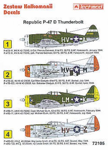 1/72 Republic P-47D Thunderbolt Razorback
