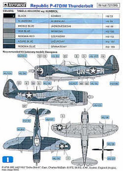 1/72 Republic P-47M Thunderbolt Bubble 56 Gp Boxted 1945