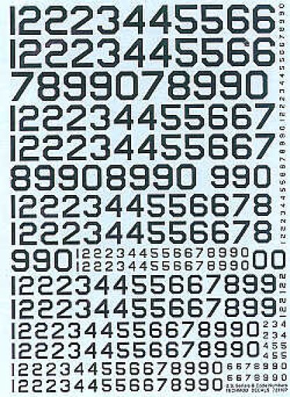 Techmod Decals US Codes und Seriennummern 1/72