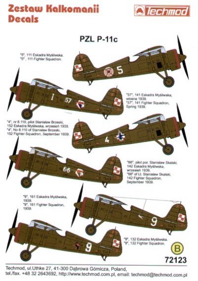 1/72 Re-printed! PZL P.11c