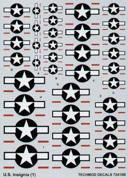 1/72 US National Insignia 1943 to current
