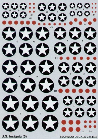 Techmod Decals US Abzeichen 1/72