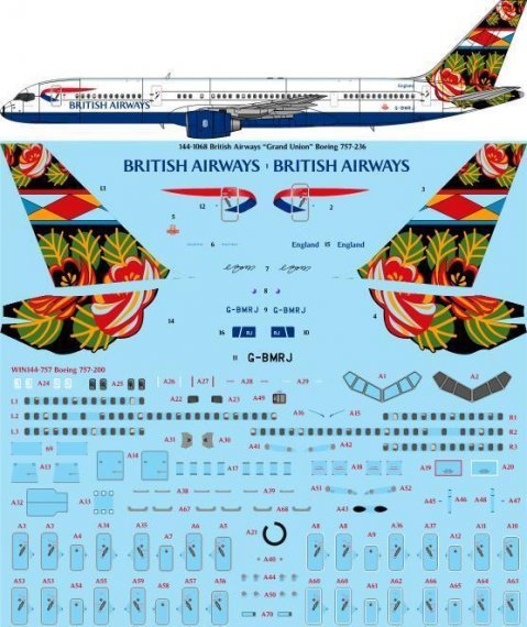 1/144 British Airways Grand Union Boeing 757-236