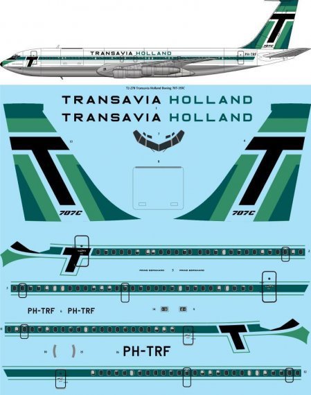 1/72 Transavia Holland Boeing 707-355C decal