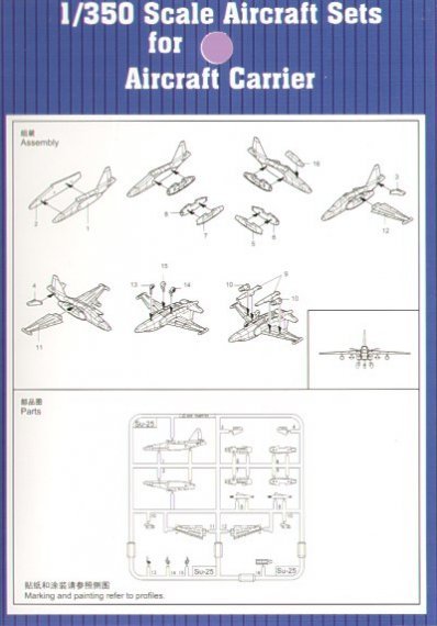 Trumpeter Su-25UTG Frogfoot 1/350 Set de 6