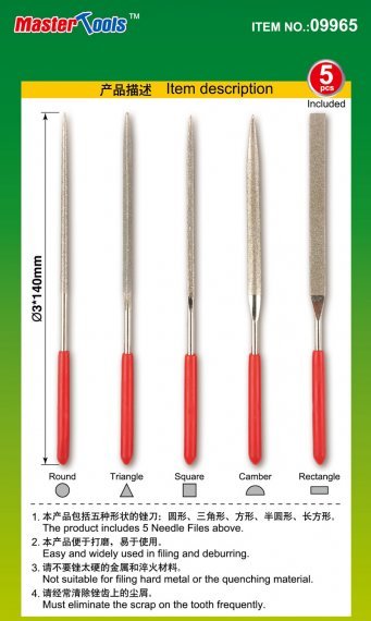 Assorted Diamond File Set  3x140mm