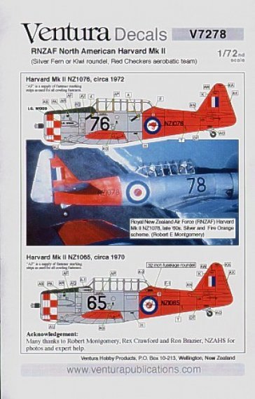 Ventura Decals RNZAF Harvard 1/72