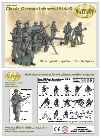 1/72 German (WWII) Infantry 1944-45. 68 figures