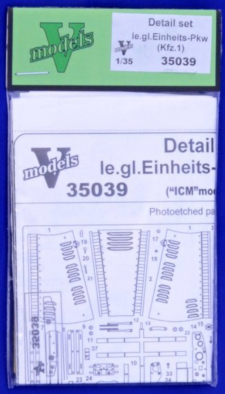 1/35 Detail PE set le.gl.Einheits-Pkw