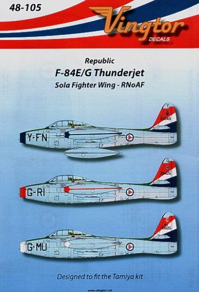 1/48 F-84E/G Thunderjet (3) Solar Fighter Wing, R. Norwegian AF.