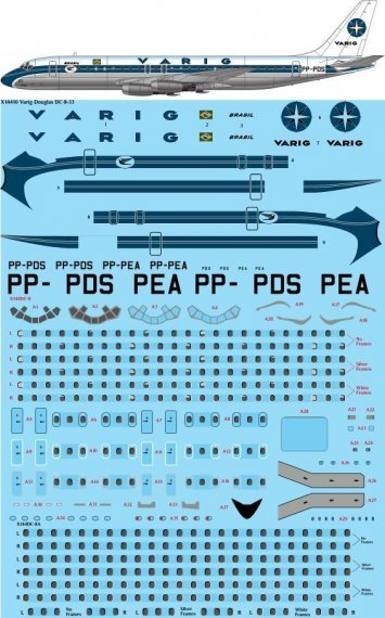 1/144 Varig Brasil Douglas DC-8-32